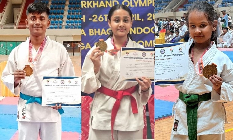 राज्य कराटे चैंपियनशिप में धनबाद का जलवा, संचिता, अंकित और हविषा ने जीते स्वर्ण