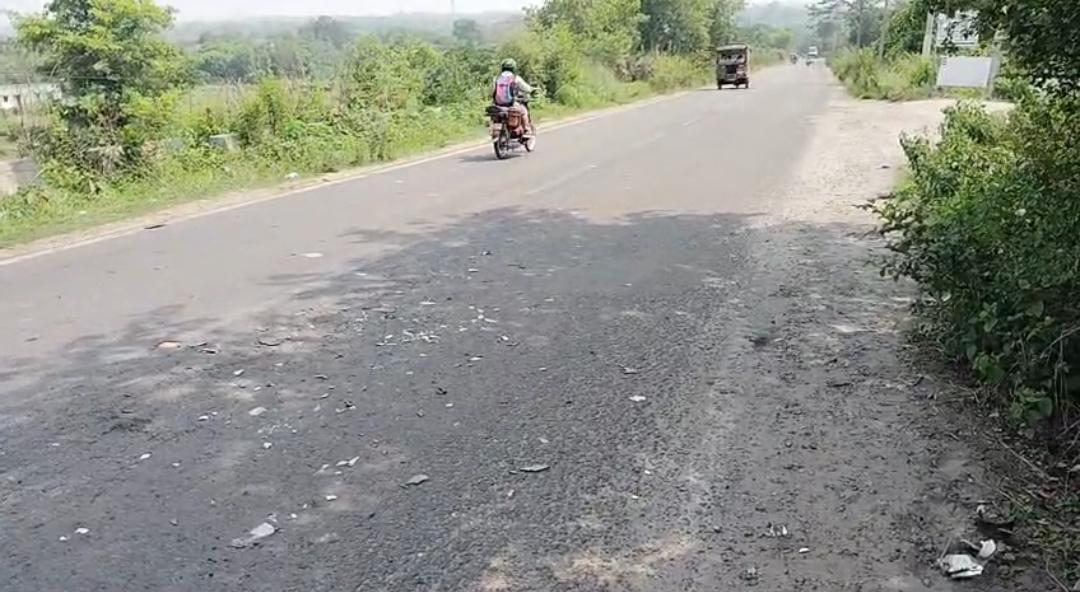 बलियापुर बाईपास रोड पर टैंकर की टक्कर से बाइक सवार गंभीर रूप से घायल