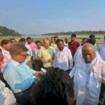 दामोदर नदी किनारे ओबी डंपिंग का विधानसभा समिति ने किया निरीक्षण