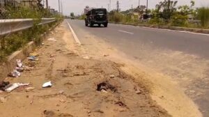 Dhanbad News:सुगीयाडीह 8 लेन सड़क पर गड्ढे से बढ़ा हादसे का खतरा, प्रशासन की उदासीनता पर उठे सवाल