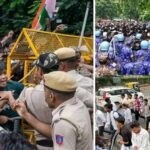 संसद मार्च के दौरान झड़प, 118 पुलिसकर्मी घायल होने का दिल्ली पुलिस का दावा