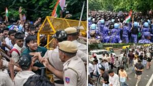 संसद मार्च के दौरान झड़प, 118 पुलिसकर्मी घायल होने का दिल्ली पुलिस का दावा