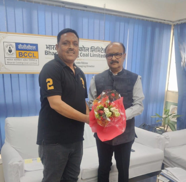 बीसीसीएल सीएमडी से मिले पिंटू कुमार सिंह, झरिया मास्टर प्लान और विकास कार्यों पर हुई चर्चा