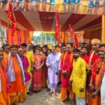 बलियापुर के दोलाबड़ में मां दुर्गा मंदिर प्राण प्रतिष्ठा पर निकली भव्य कलश यात्रा
