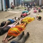 भूली बस्ती में मां दुर्गा के प्रति अनोखी आस्था, 500 मीटर तक साष्टांग दंडवत कर पहुंचे श्रद्धालु