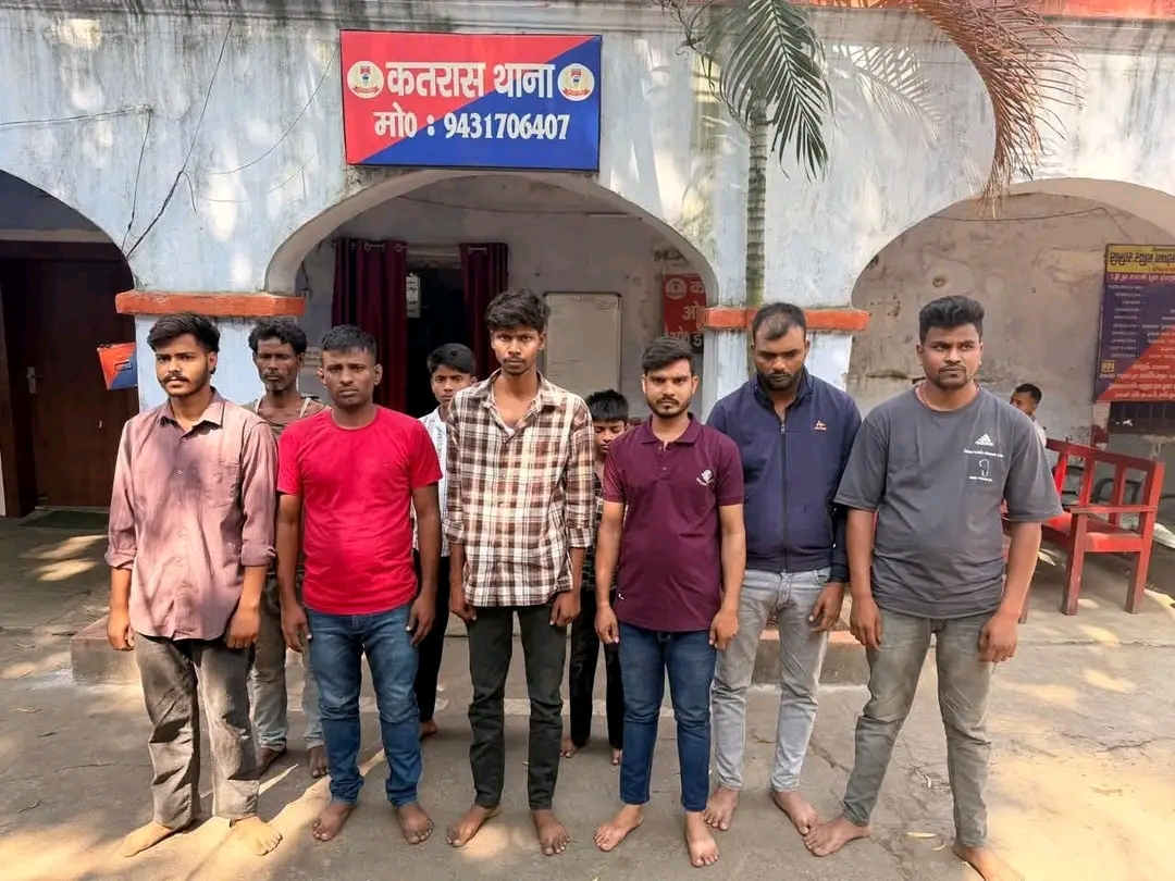 कतरास मेला क्षेत्र में हंगामा करने के आरोप में 9 युवक हिरासत में, पुलिस की कार्रवाई
